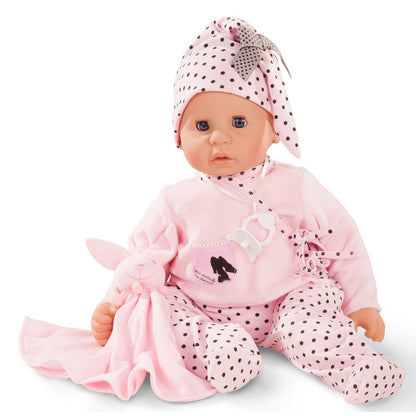 Gotz Cookie 19" Soft Baby Doll in Pink with Blue Sleeping