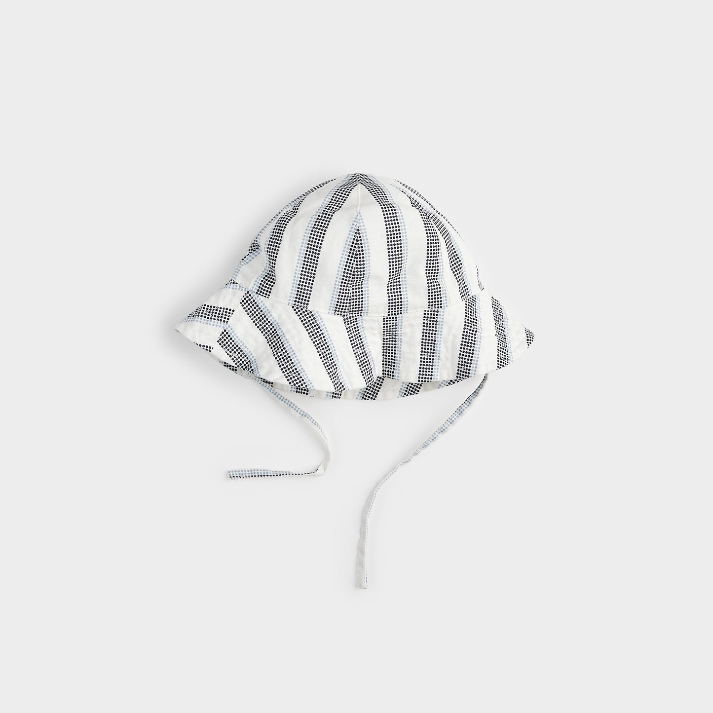 Dress Blue Striped Crosshatch Linen Hat