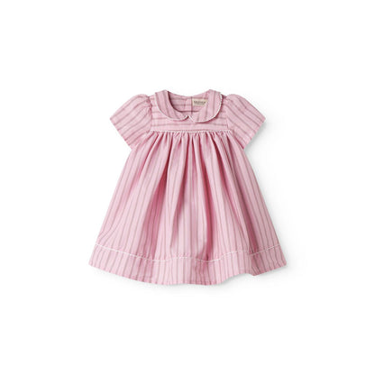 Dulla - Dress, Bonbon Pink Stripes