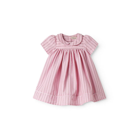 Dulla - Dress, Bonbon Pink Stripes