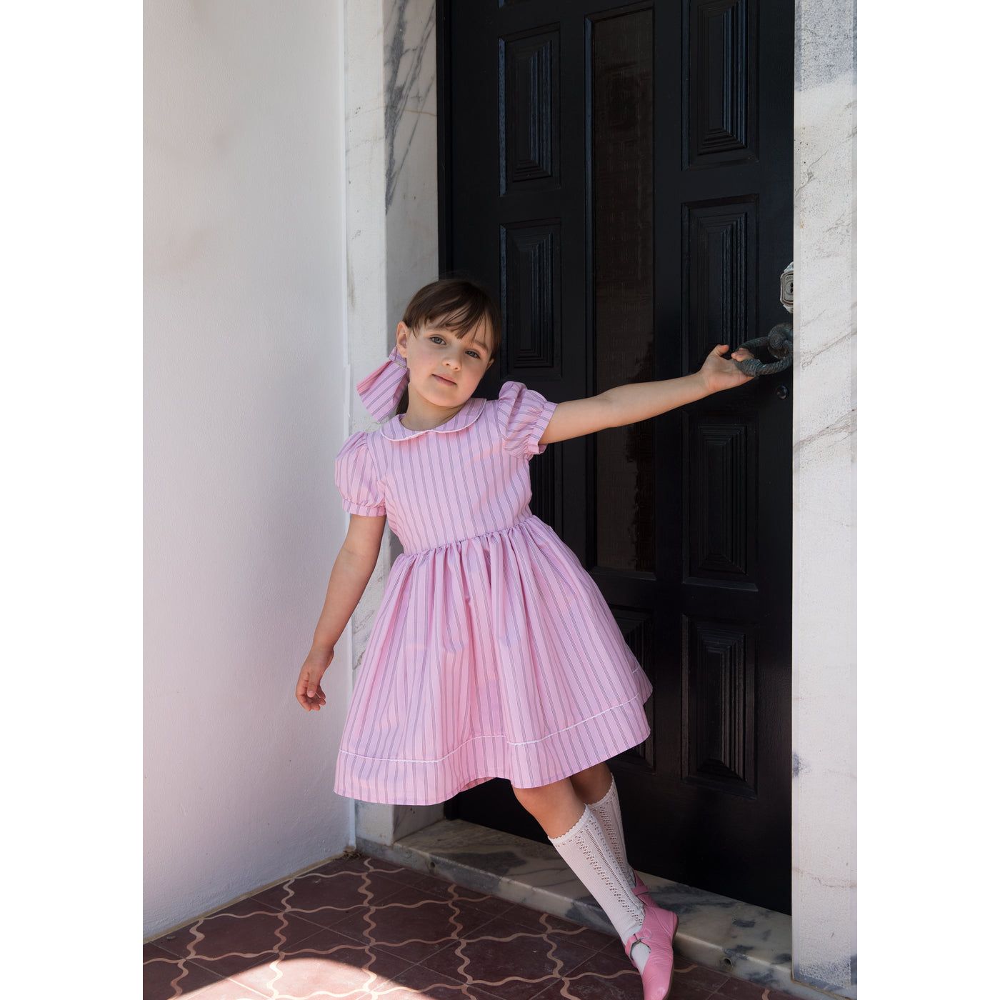 Darcel - Dress, Bonbon Pink Stripes