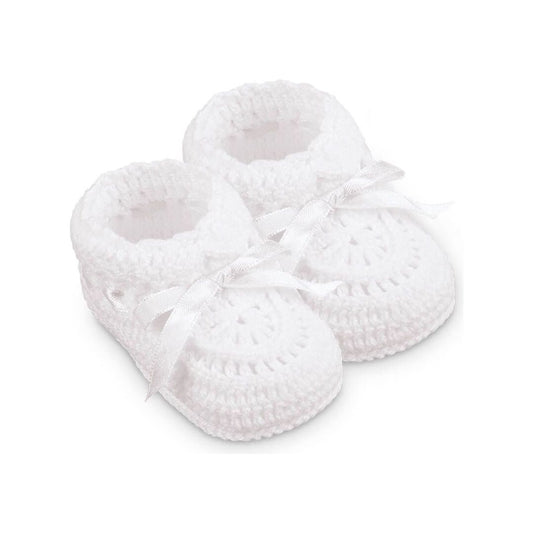 Hand Crochet Ribbon Bootie 1 Pair