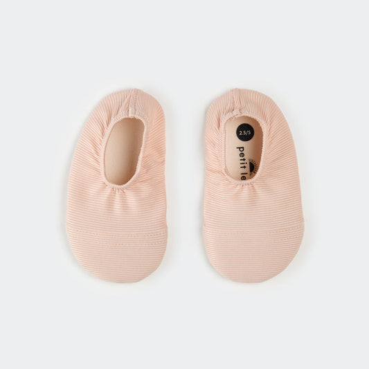 Rose Ribbed Swim Slippers