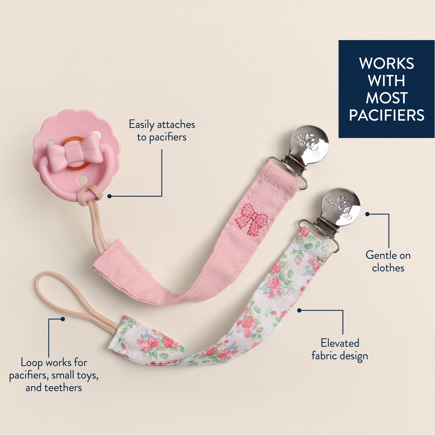 *NEW* Itzy Clip™ - Fabric Pacifier Strap