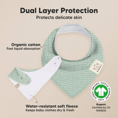 8-pack Baby Bandana Bibs for Boys and Girls