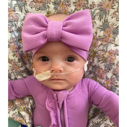 Luxie Lavender Ruffled Zipper Baby Romper
