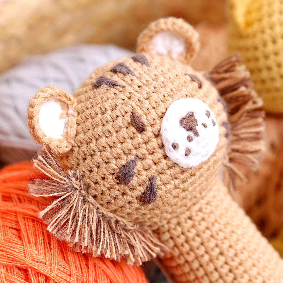 Crochet Rattle Tiger Crochet Tiger Stick Rattle – Apple Blossom Baby And Decor