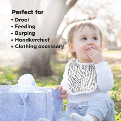 8-pack Urban Drool Bibs for Teething Baby Boys and Girls
