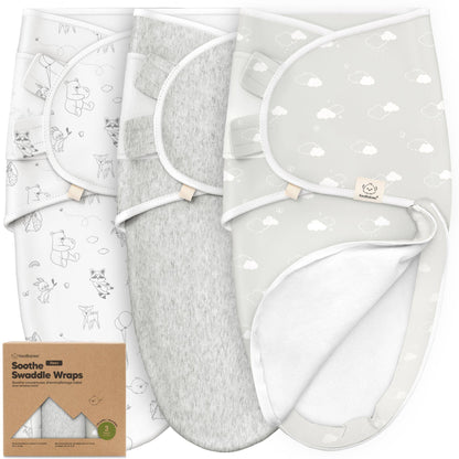 3pk Soothe Zippy Baby Swaddles 0-6 Months,Newborn Sleep Sack