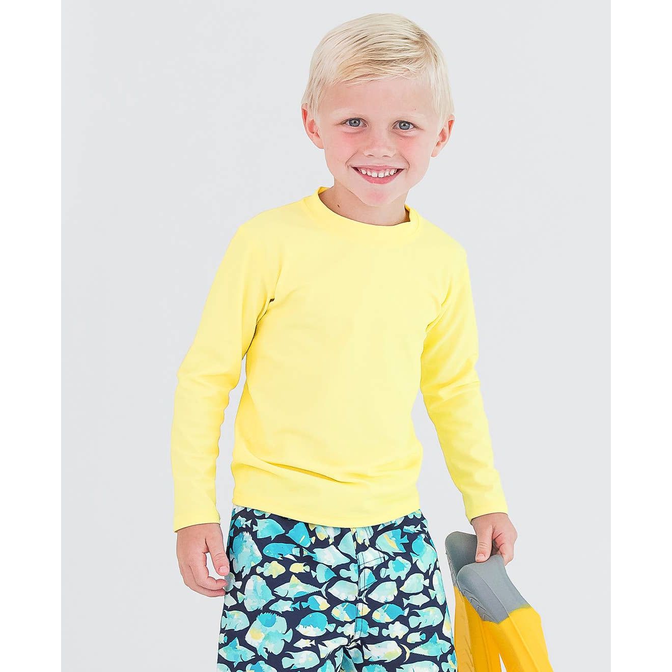 Boys Banana Long Sleeve Rash Guard