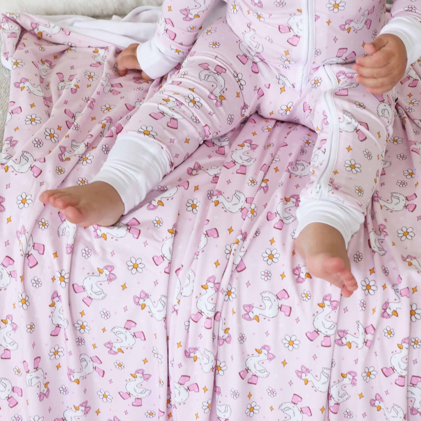 Silly Goose Convertible Zip Romper | Pink