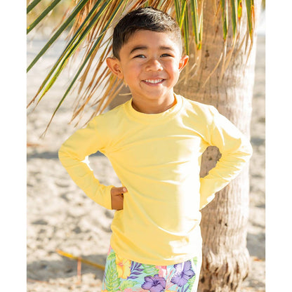 Boys Banana Long Sleeve Rash Guard