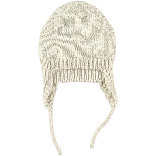 Cotton Knit Hat in Cream or Pale Rose