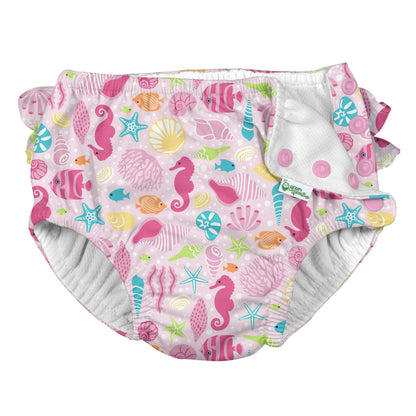 Ruffle Snap Reusable Swimsuit Diaper