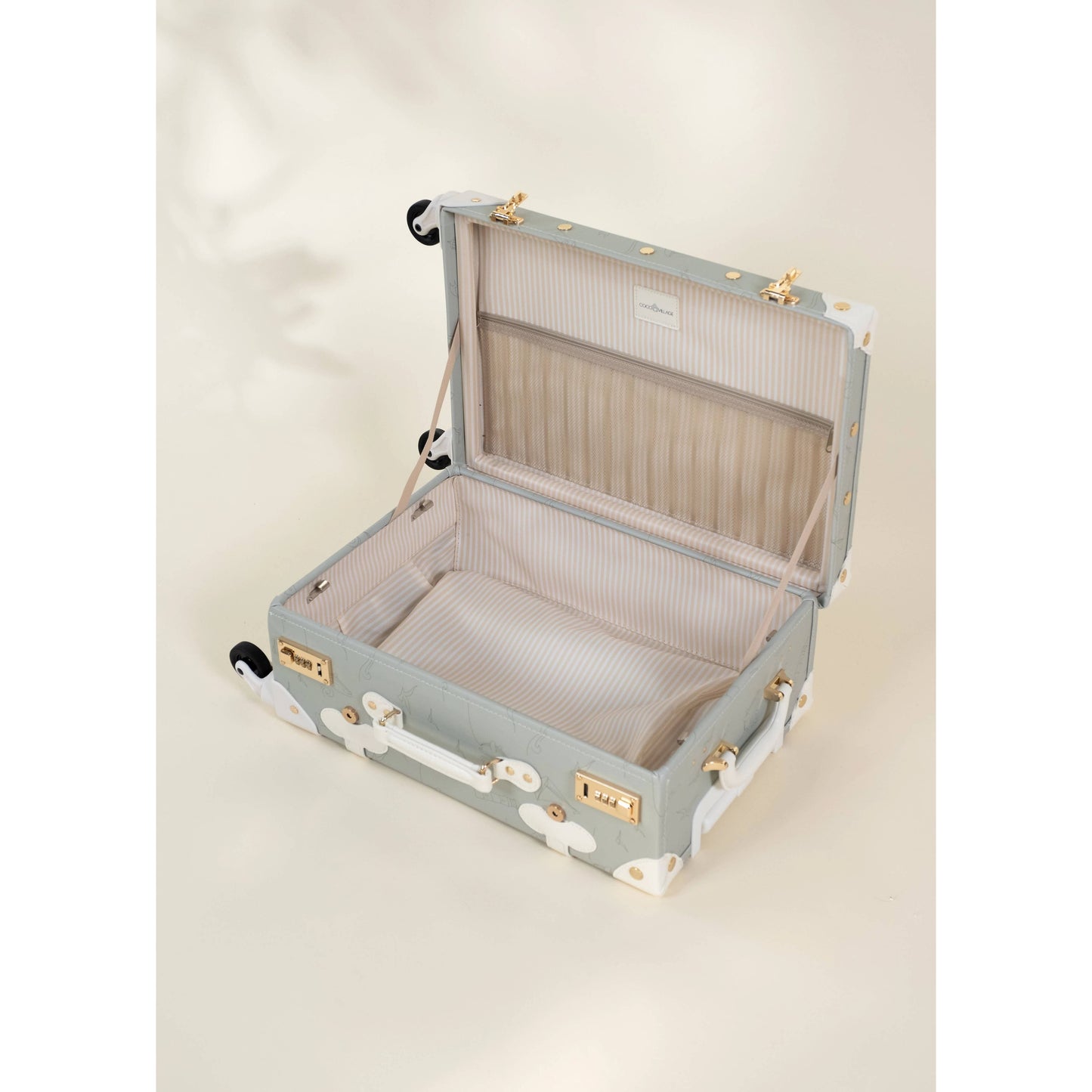 Vegan Leather Carry-On Suitcase - Ocean