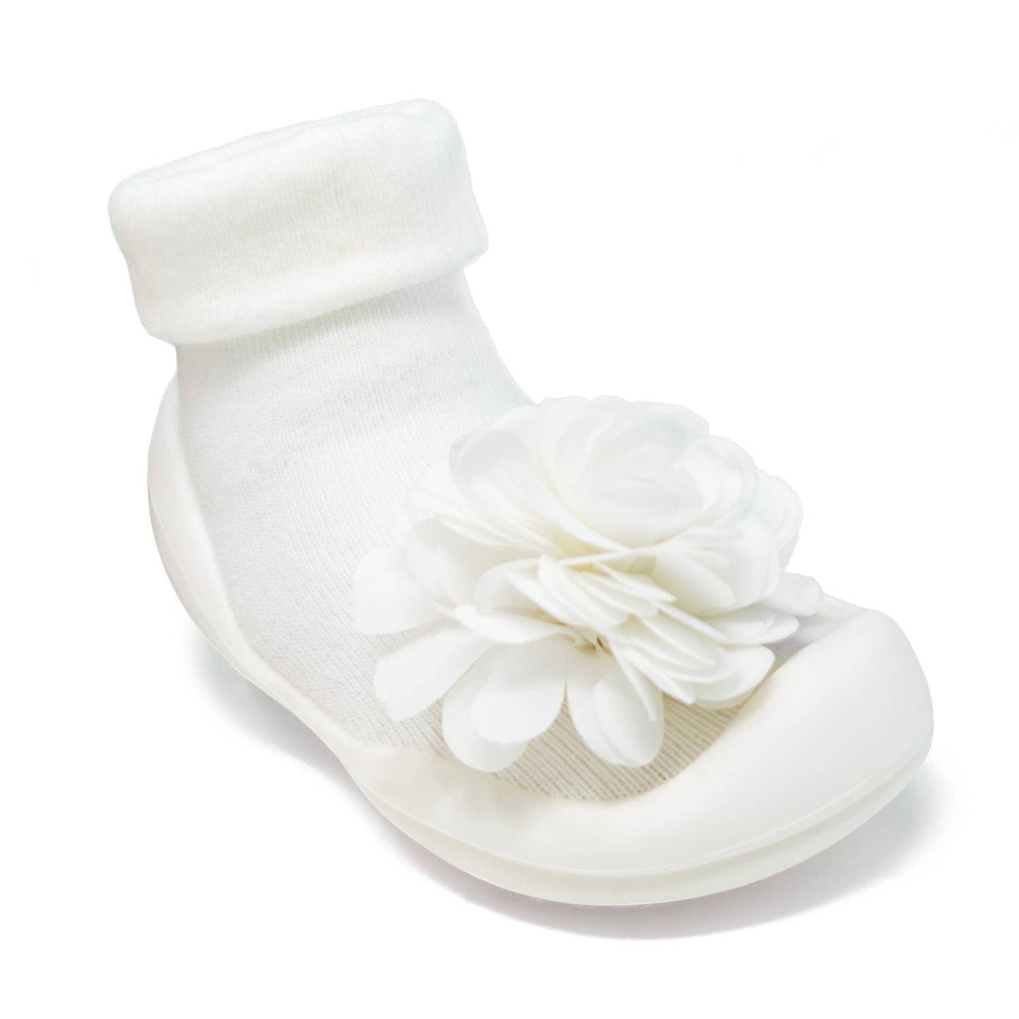 Komuello first walker baby sock shoes - Corsage -Snow