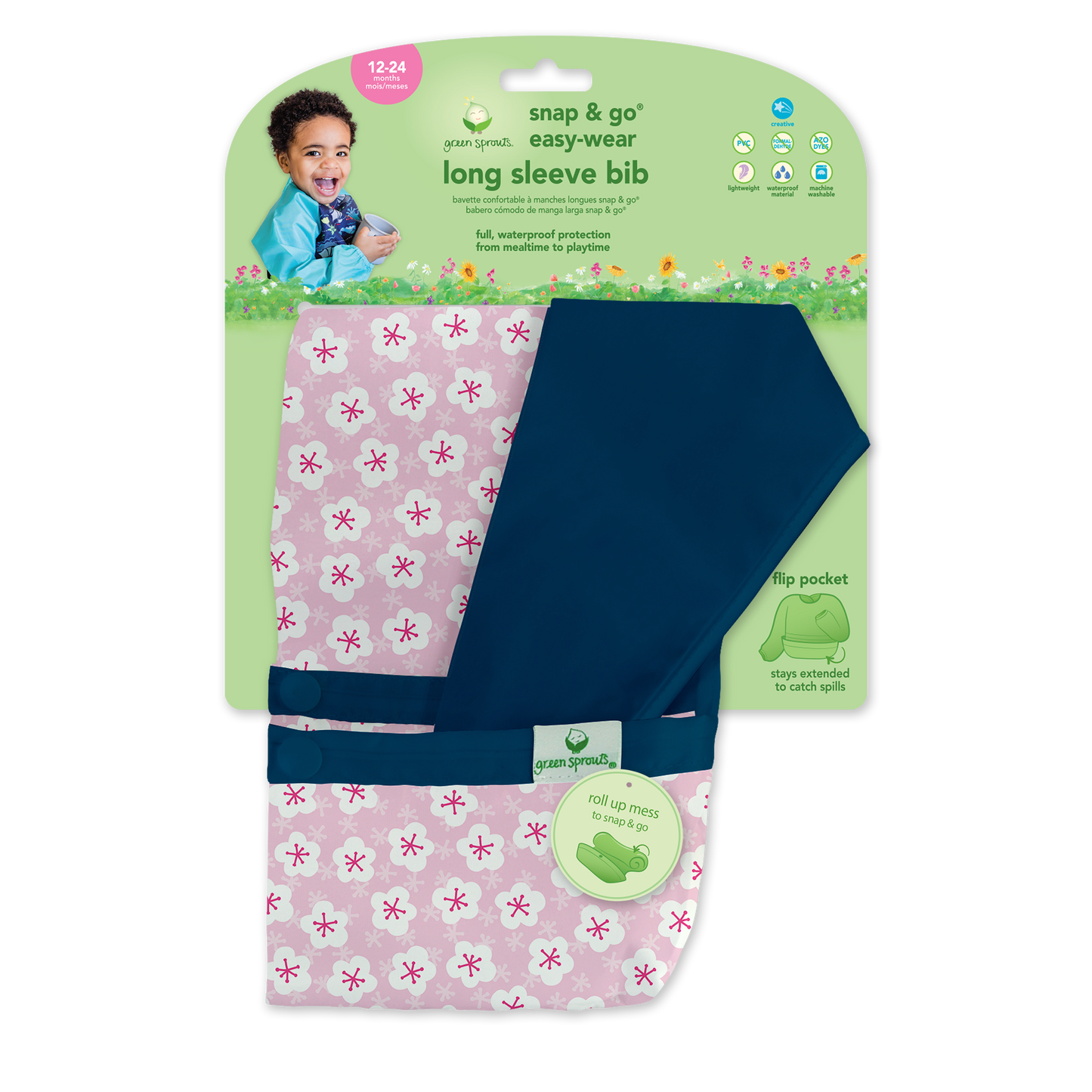 Snap & Go Easy Wear Long Sleeve Bib - 2 sizes