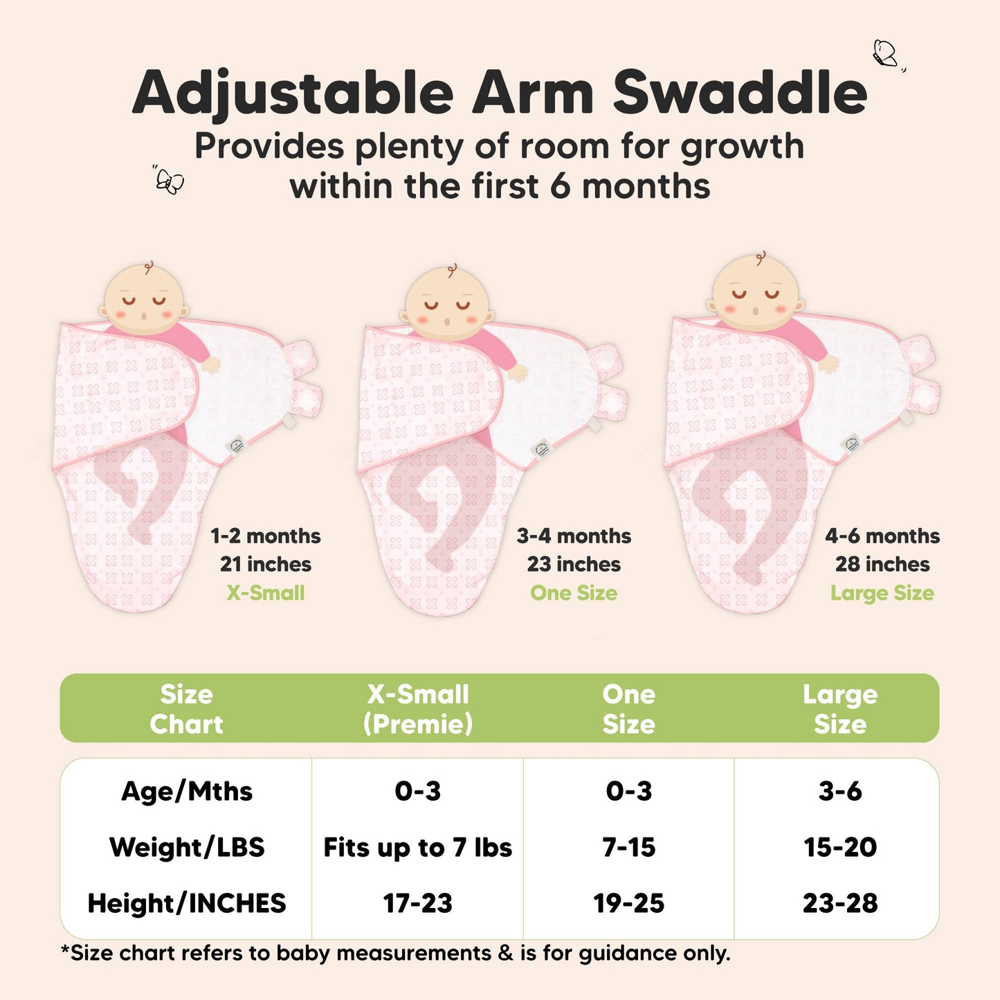 3pk Soothe Baby Swaddles 0-3 Months, Sleep Sack for Newborns
