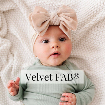 Baby Bling® Velvet FAB® soft nylon headband with velvet bow