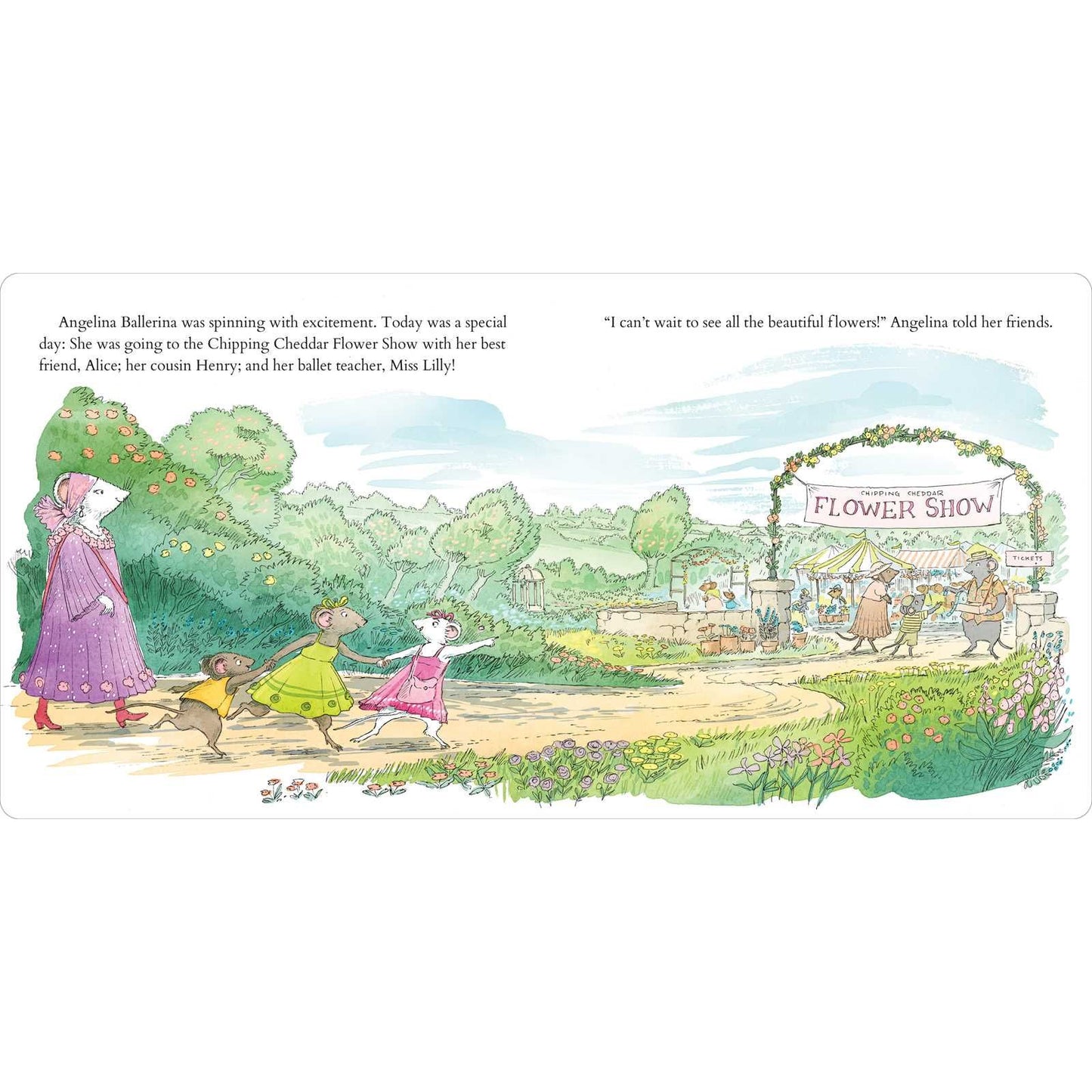 Angelina Ballerina and the Flower Show by Katharine Holabird