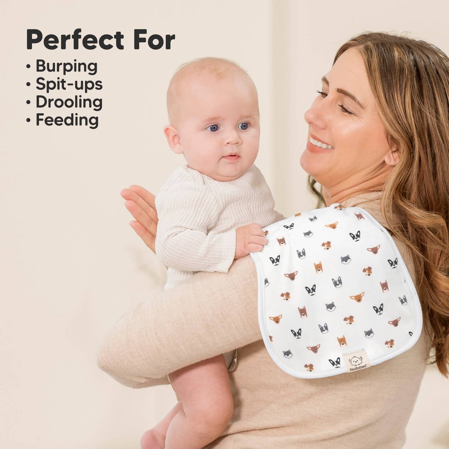 KeaBabies 5-Pack Urban Burp Cloths