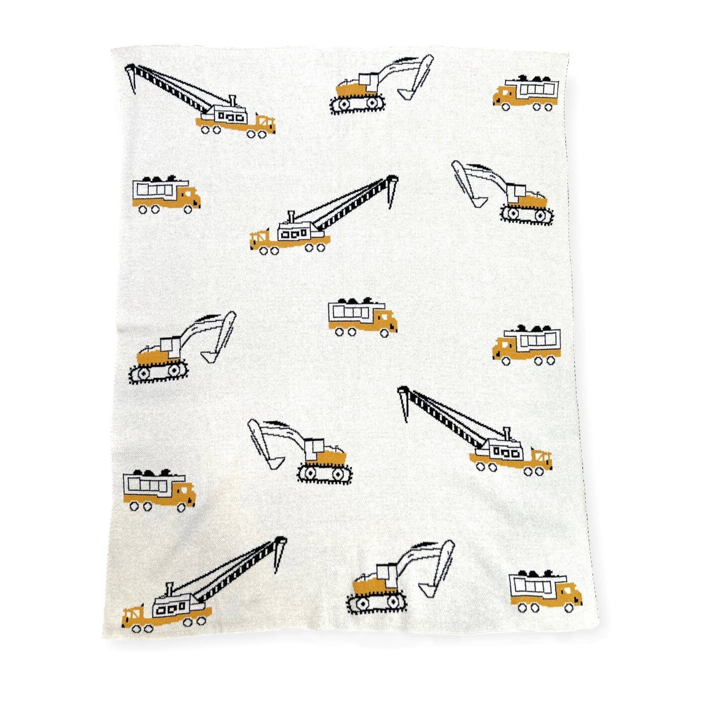 Trucks - Organic Cotton Jacquard Sweater Knit Baby Blankets