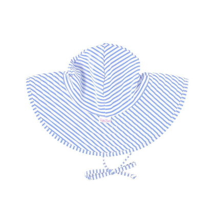 Girls Periwinkle Blue Seersucker Swim Hat