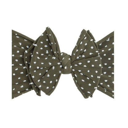 Baby Bling® Shabby Dot FAB-BOW-LOUS® soft nylon bow headband
