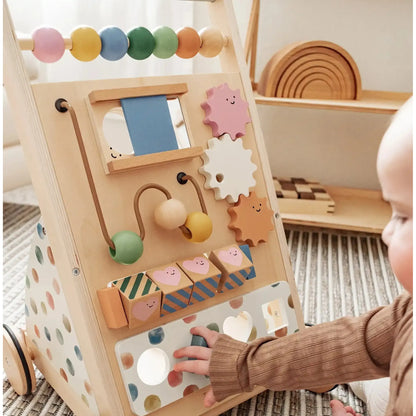 Tiny Land® Versatile Natural Wooden Baby Walker