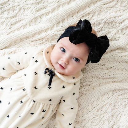 Baby Bling® Velvet FAB® soft nylon headband with velvet bow