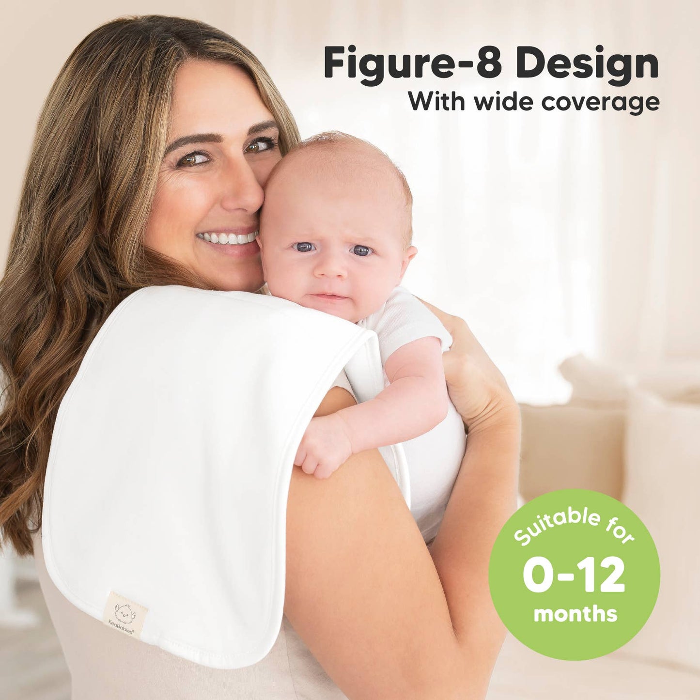 KeaBabies 5-Pack Urban Burp Cloths