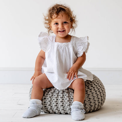 Stay-on, Non-Slip Bootie - Grey - Perfect baby Slipper