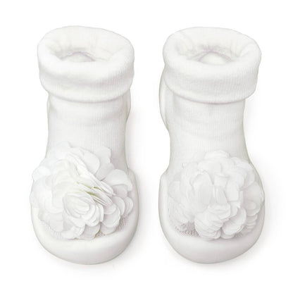 Komuello first walker baby sock shoes - Corsage -Snow