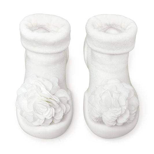 Komuello first walker baby sock shoes - Corsage -Snow