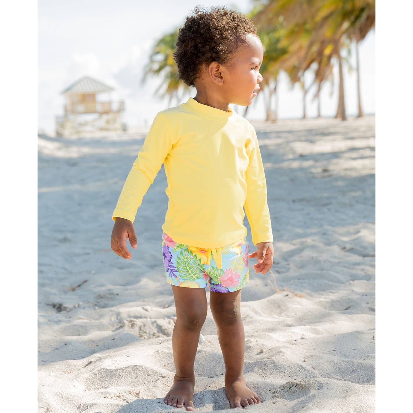 Boys Banana Long Sleeve Rash Guard