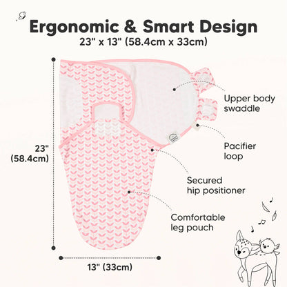 3pk Soothe Baby Swaddles 0-3 Months, Sleep Sack for Newborns