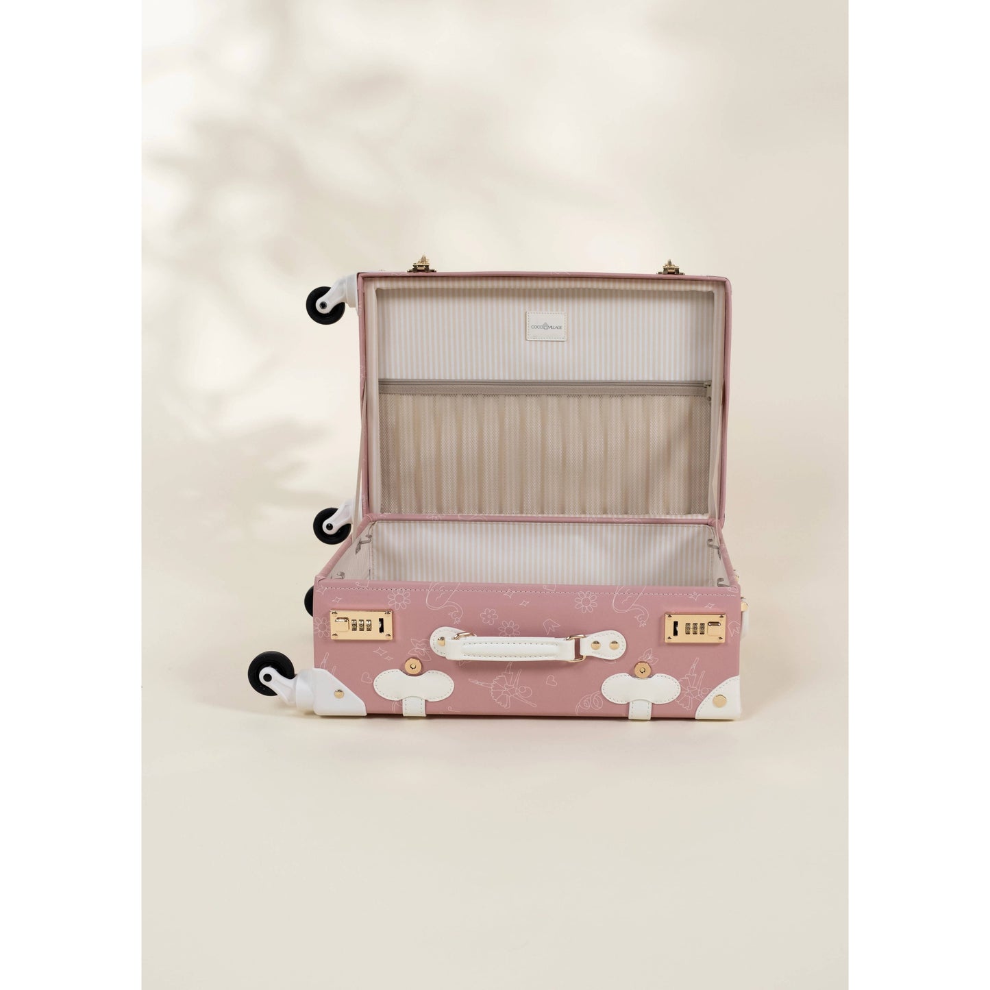 Vegan Leather Carry-On Suitcase - Ballerina