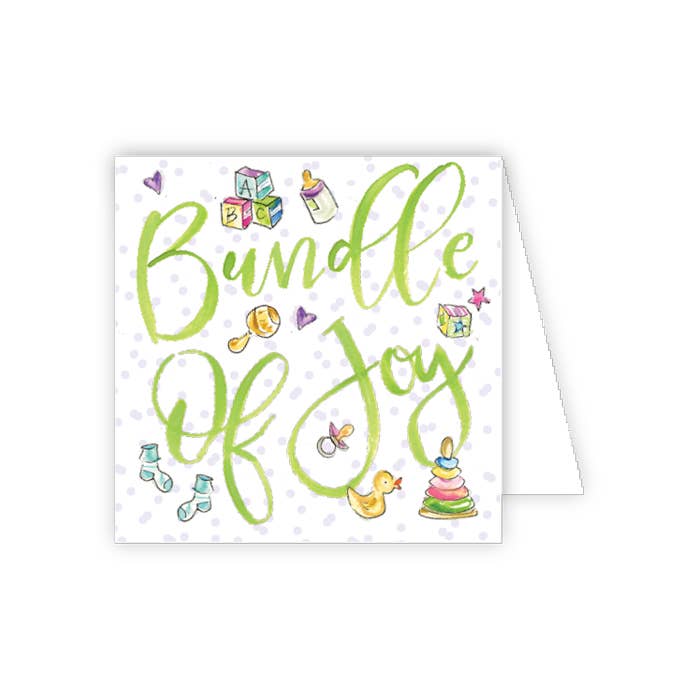 Handpainted Bundle Of Joy Baby Icons Enclosure Card