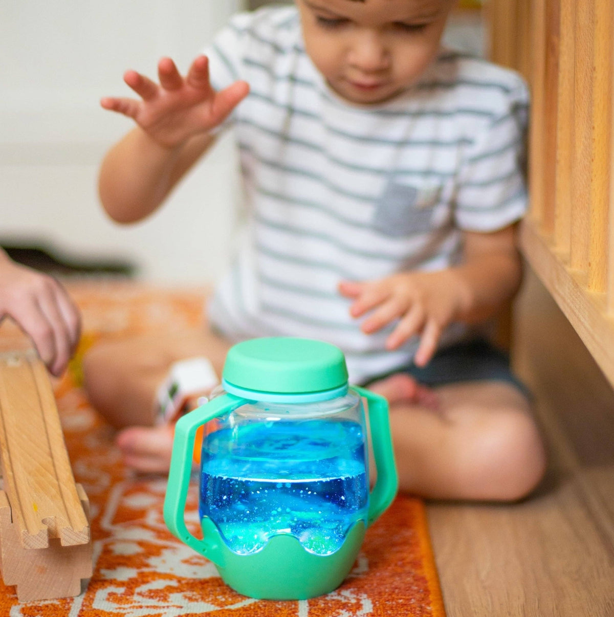 Teal Sensory Play Jar