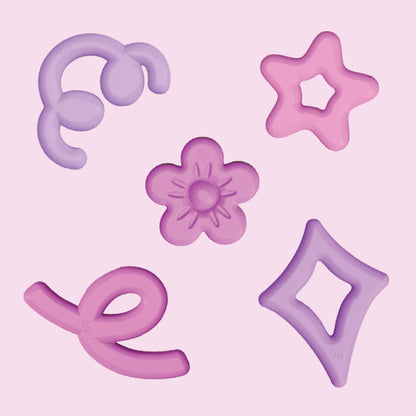 Glo Pals Mini Sensory Jar and Silicone Fun Filler Bundle - Pink