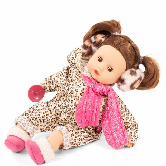 Gotz Muffin 13" Baby Doll with Brown Hair Sleepy Brown Eyes