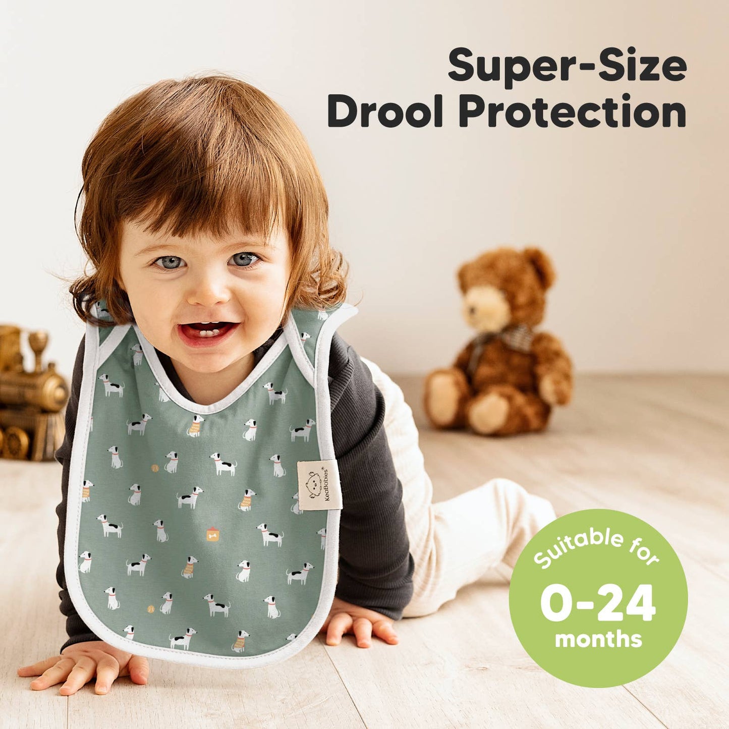 KeaBabies 8-Pack Hallo Drool Bibs