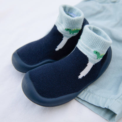 Komuello first walker baby sock shoes - Navy Dash