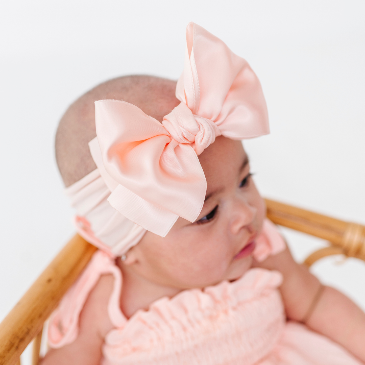 Baby Bling® Satin FAB® soft nylon headband with satin bow