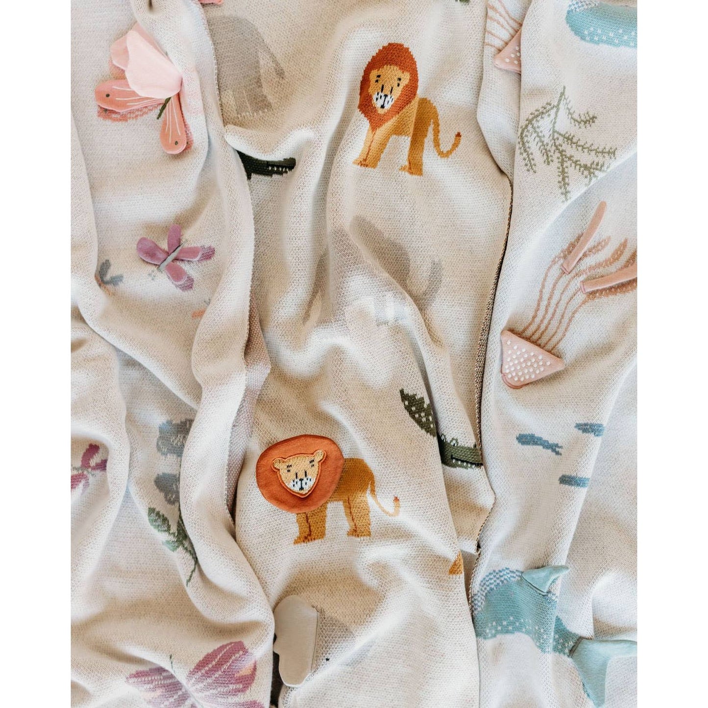 Bloom Butterfly 3D - Organic Jacquard Knit Baby Blanket