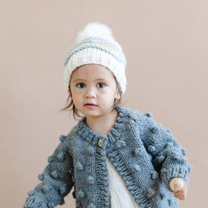 Ski Goggles Beanie, Cream Baby & Kids Winter Hat