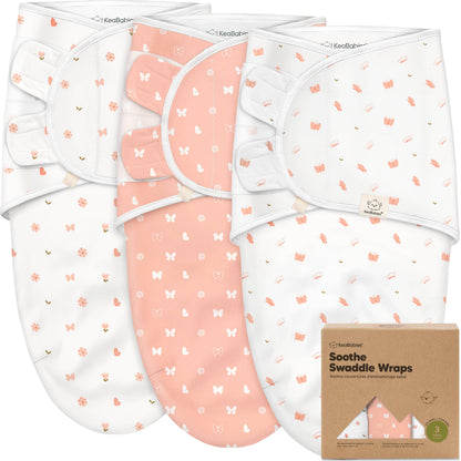 3pk Soothe Baby Swaddles 0-3 Months, Sleep Sack for Newborns