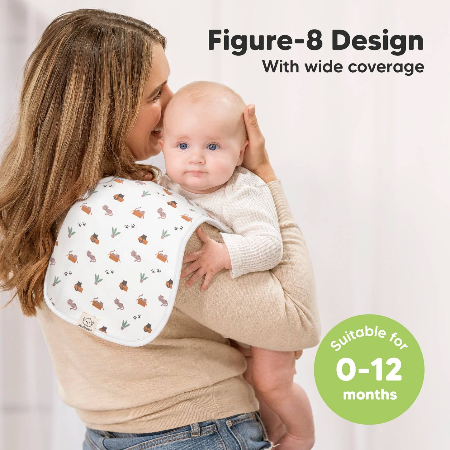 KeaBabies 5-Pack Urban Burp Cloths