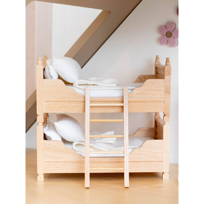 Dollhouse Edin Convertible Twin Bunk Beds | Natural Wood