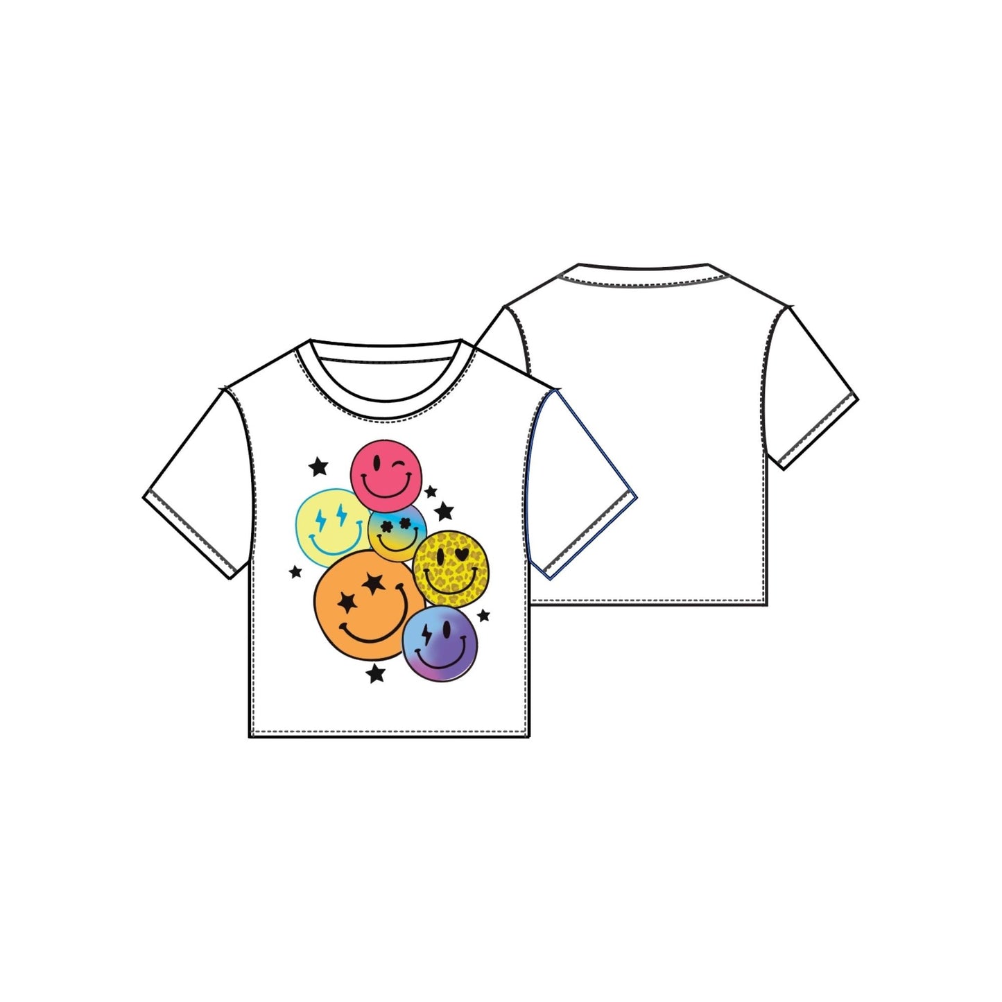 SMILEY FACES S/S TEE